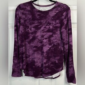 Cupio Women’s purple tie-dye design long sleeve top - Size Medium